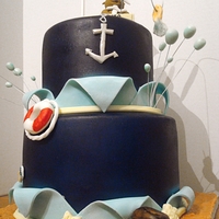 Seaboat With Teddybear This cake was specifically requested to copy the design of a Pink cake Box design -