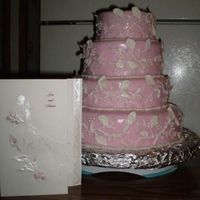 My Aunts Wedding Cake I Made all fondant