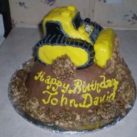 Bulldozer Cake fondant and rice crispys covered in fondant