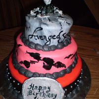 Avenged Sevenfold Cake Fondant icing with mexican paste skeleton