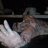 Lost Soul red velvet cake with fondant airbrushed