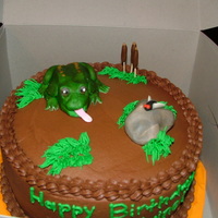 Toad Cake My son's teacher loves toads so he insisted I make a toad cake for his birthday!! I really had no idea how to make a toad cake! This...