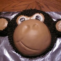 Monkey My niece wanted a monkey cake. I got the idea from someone on CC. I do not remeber who it was... sorry. I used a round spring form pan for...