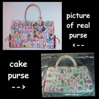 Purse Cake For My Dds Birthday my dd wanted me to make her birthday cake to look like this real dooney & bourke purse. this is my first purse cake! i took two 9 x 9...