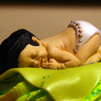 Baby Elvis! I made cupcakes for a baby shower at work, and one special cupcake for the Elvis enthusiast mom-to-be. Elvis is made out of gumpaste, using...