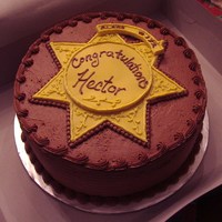 Police Academy Graduation Cake My cousin sent me a picture of a cake she wanted. I copied it with a few modifications!