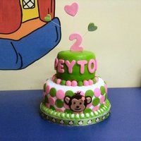 Monkey Buttercream with fondant accents