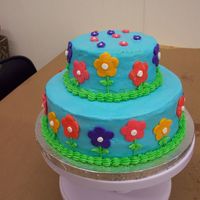 3Rd Wilson Class Cake the class was calling this my Hippy Cake!!! Everyone loved the colors. It was so easy to make!! On to class 4!