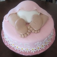 Baby Rump Shower Cake This is another version of the baby rump cake for a girl.