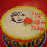 M J Cake MJ was done with color flow icing, TFL
