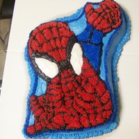 Spider Man This cake was made for a little boy's birthday party and was he one happy little boy. The cake was all chocolate and buttercream.