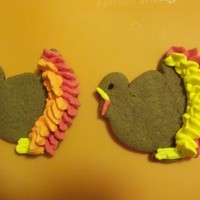 Turkey Cookies These cookies are pumkin with butter cream frosting. They were a big hit at Thanksgiving.