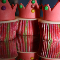 Princess Crowns Princess crown cupcakes that I made for my daughter's 7th birthday. She helped by putting on the candy "jewels".
