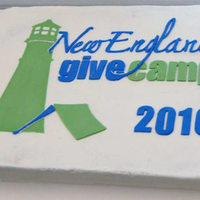 Give Camp Really a corporate event cake. The logo was created by cutting fondant and placing on the cake.
