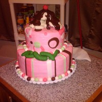 Pickles And Ice Cream Pickles and Ice Cream baby shower theme cake. Devil's food cake w/ chocolate ganache filling, white chocolate buttercream icing, and...