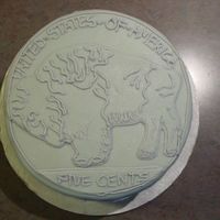 Buffalo Nickel Cake My dad's 64th birthday cake, He is an avid coin collector!!