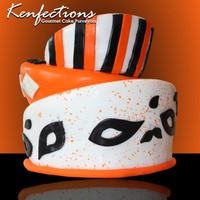 Graduation Topsy Turvy three tier cake for a graduation party