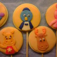 Backyardigans butter cookies, decorated with glase, and fondant