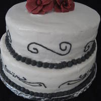 Black On White Scroll Another practice cake.