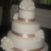 My Second Wedding Cake 100+ gumpaste roses, I learned here at Cake Central about the SPS, First time using it, never again using dowels. So much easy with the SPS...