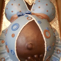 Maternity Belly With Baby Handprint 