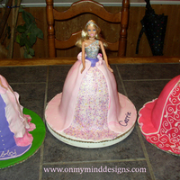 First Attempt At Barbie Cakes Three Barbie cakes for three beautiful little girls. I was tired after the first one and still had two to go! It was a fun project though....