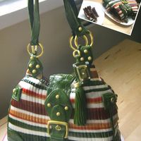 Rr Purse This is my first purse cake. I found one I liked on the internet and I copied it the best I can :). The color scheme and the combination of...