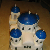 Santorini Church My entry for a "building" cakes challenge. It os a typical church from the greek island Santorini, I've wanted to do a cake...