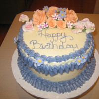 Happy Birthday Tammy Chocolate chiffon cake with raspberry filling. The ruffle around the top is there because I needed to hide a mistake.