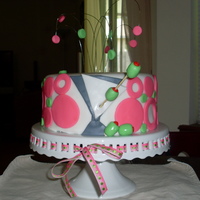 Martini Shower I made this cake for a pink martini themed party. I tried to copy a picture found online. All fondant. The wire is 20 gauge.