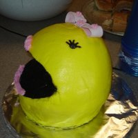 Ms. Pacman Buttercream Ms. Pacman cake for an 80's themed birthday party