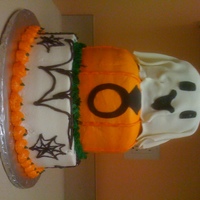 Halloween Engagement Cake halloween/engagement party cake