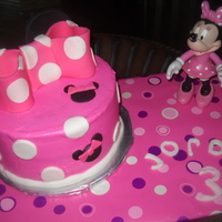 Minnie Mouse Birthday Simple Minnie Mouse cake for my daughters 3rd birthday. Frosted in BC, all decorations are fondant