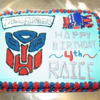 Transformers Cake My nephew's b-day cake