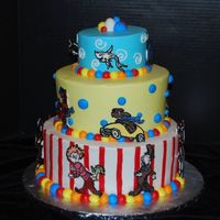 Dr. Seuss Made this cake as a thank you to the staff at my daughter's school at the end of the year. I had been wanting to make a Dr. Seuss cake...
