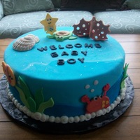 Ocean Life Once again, love it when paeople give me invitations and decorations to base a cake off of.