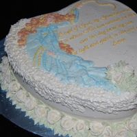 Guardian Angel2 Just a side view showing the wing draped over the side of the cake.