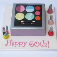 Make-Up Box / Palette Cake I made this cake for my Mum's best friend's 60th birthday. It is a Planet Cake design. It is caramel mud with dark chocolate...