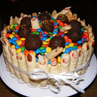 Halloween Birthday My twist on the barrel cake. I just LOVE the finger cookies and the birthday girl requested 9 cakeballs (she was very specific lol) Thanks...