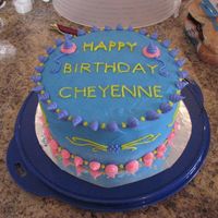 Birthday Cake For My Neice This was for my Neice Cheyennes 3rd birthday. It is the second cake that I have made. I waited until the last minute to decorate it but I...