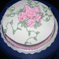 Course 1 Final Cake I want to try doing this one again after I practice my roses and leaves more.