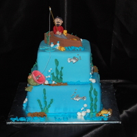 Fishing Cake This was for a man who liked fishing. It was his 40th birthday cake.