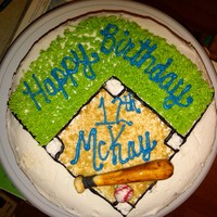 Baseball Field buttercream, fondant accents