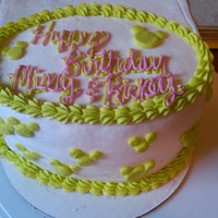 Mickey Symbol Cake Mickey symbol cake for a bday where they were celebrating at Disneyland