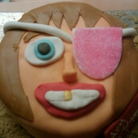 Pirate Cake MMF and pink sugar for eyepatch! tell me what you think!