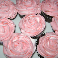My First Cupcake Roses This is my first time frosting cupcakes other than the standard frosting.
