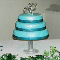 Weddng Cake Hazelnut cake filled with hazelnit filling, covered in RBC and this was my first cake covered in RBC