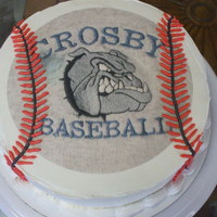 Baseball Cake for my son's High School Baseball Team.