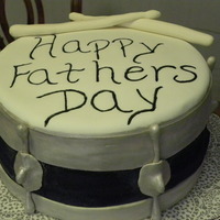 Father's Day Made this cake for my husband for Father's Day. WASC with whipped white chocolate filling and buttercream frosting, covered in fondant...