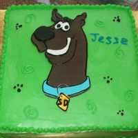 Scooby Doo My youngest son's Birthday today and he wanted a Scooby cake. A chocolate cake with butter cream icing and i cut out Scooby from...